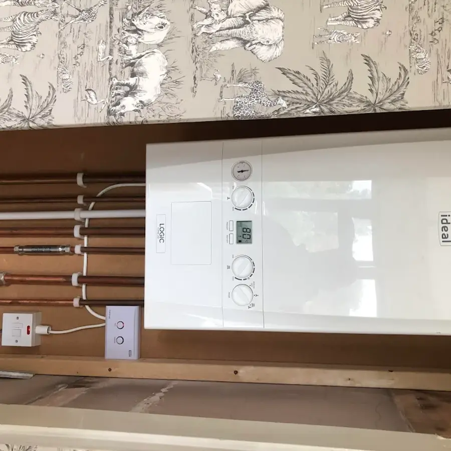 Boiler installation in progress, The Plumb Doctor